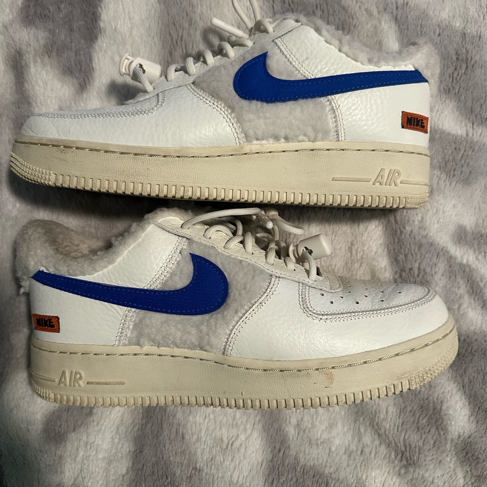Nike Air Force 1 off white and blue women’s US 8.5